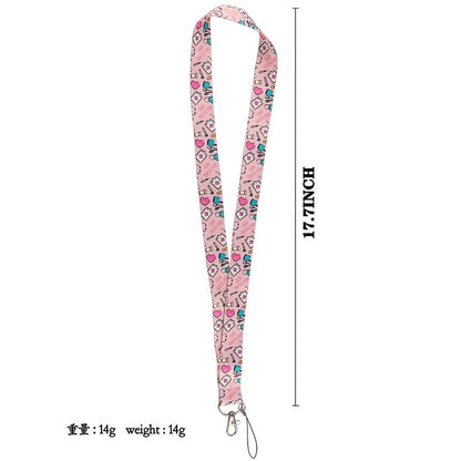 Pink Nurse Badge Holder Wallet with Lanyard for ID Cards, Bank Cards and Business Cards