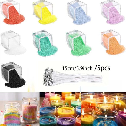 Colorful Sand Wax Candle Making Kit DIY Granulated Wax Candle Craft Set