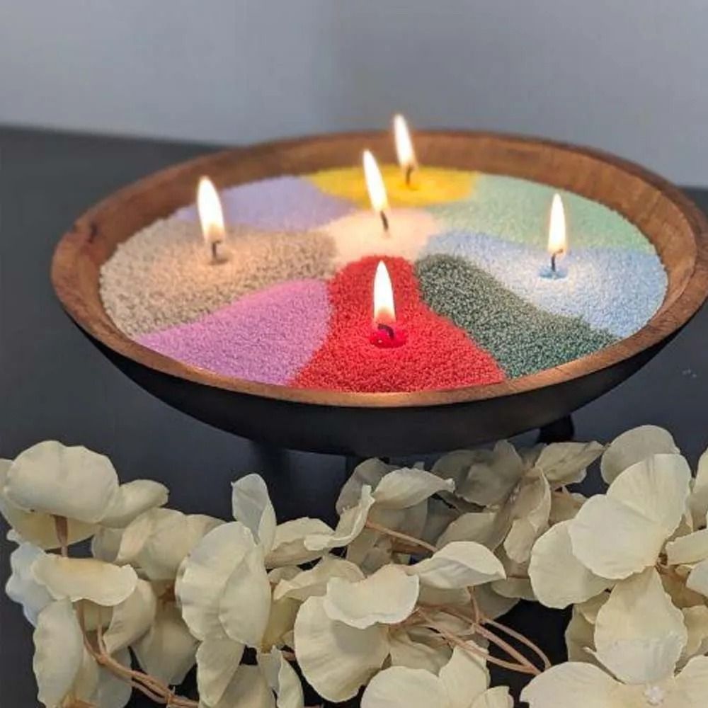 Colorful Sand Wax Candle Making Kit DIY Granulated Wax Candle Craft Set