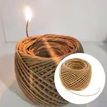 Natural Beeswax Candle Wick Roll Organic Hemp Wick for DIY Candle Making