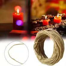 Natural Beeswax Candle Wick Roll Organic Hemp Wick for DIY Candle Making
