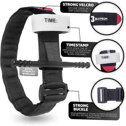 Rapid Response Tactical Tourniquet One Handed Emergency Tourniquet for Outdoor Survival First Aid