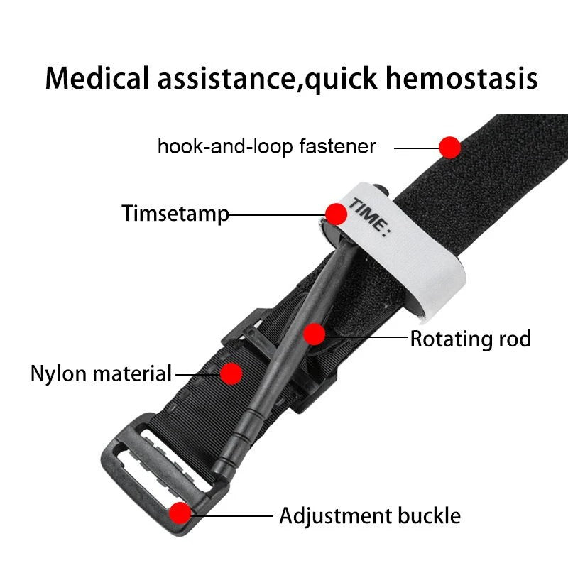 Rapid Response Tactical Tourniquet One Handed Emergency Tourniquet for Outdoor Survival First Aid