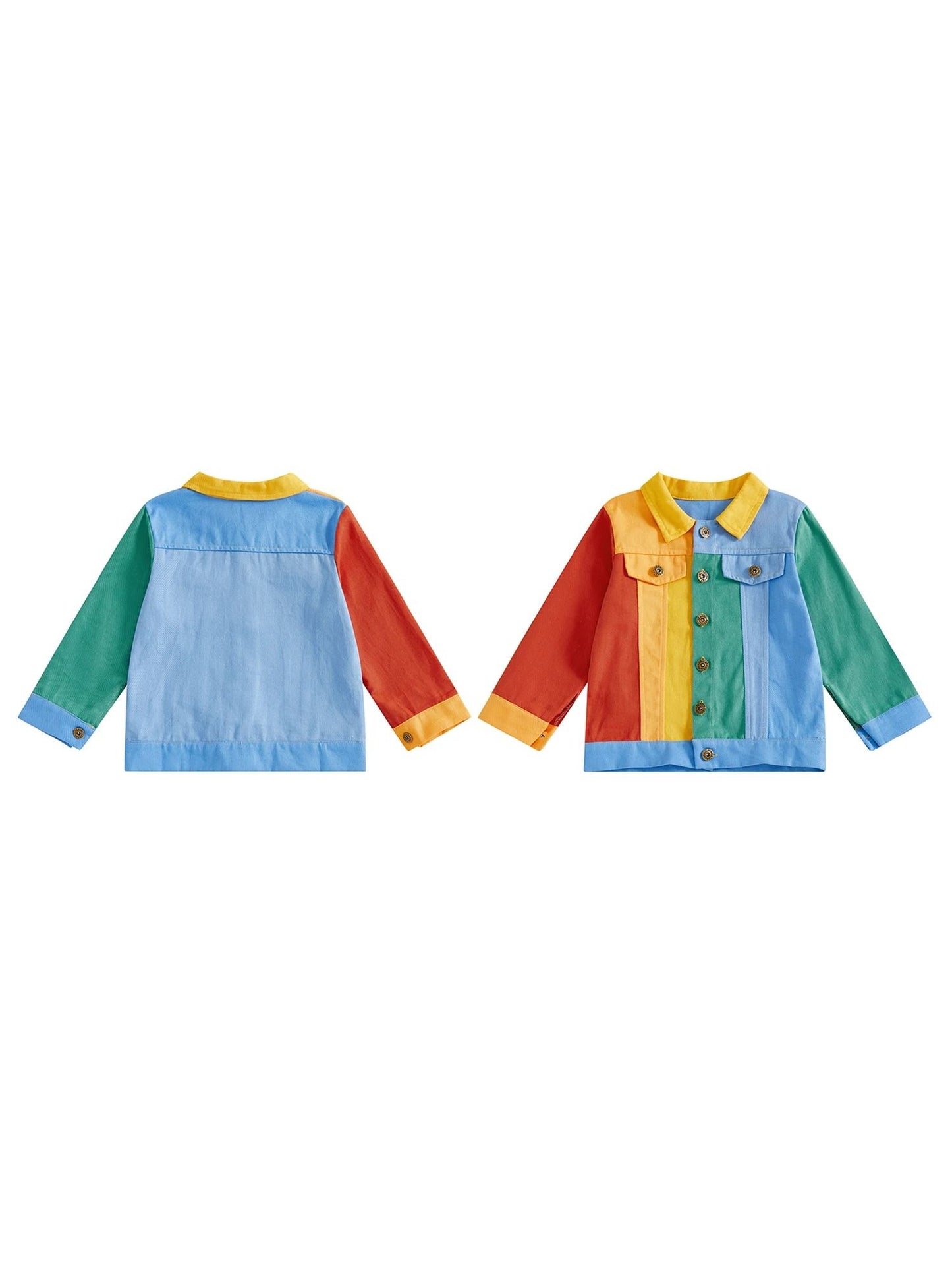 Kids Color Block Windbreaker Jacket Lightweight Hooded Jacket for Boys and Girls