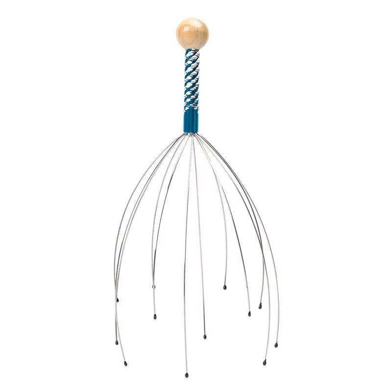 Octopus Head Massager Manual Scalp Massage Tool Stress Relief Hair Scratcher