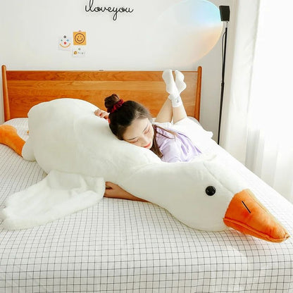 Big White Goose Throw Pillow Plush Toy Sleep Bed Birthday Gift Stuffed Doll
