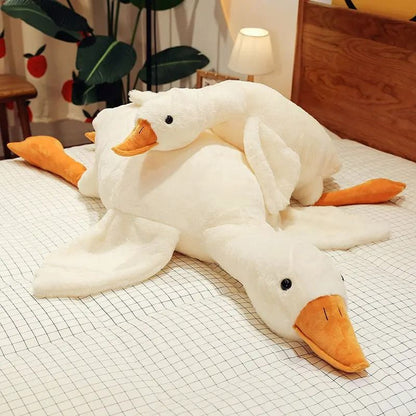 Big White Goose Throw Pillow Plush Toy Sleep Bed Birthday Gift Stuffed Doll