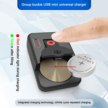 Mini Coin Cell Battery Charger with LED Indicator Universal Portable Button Battery Charger