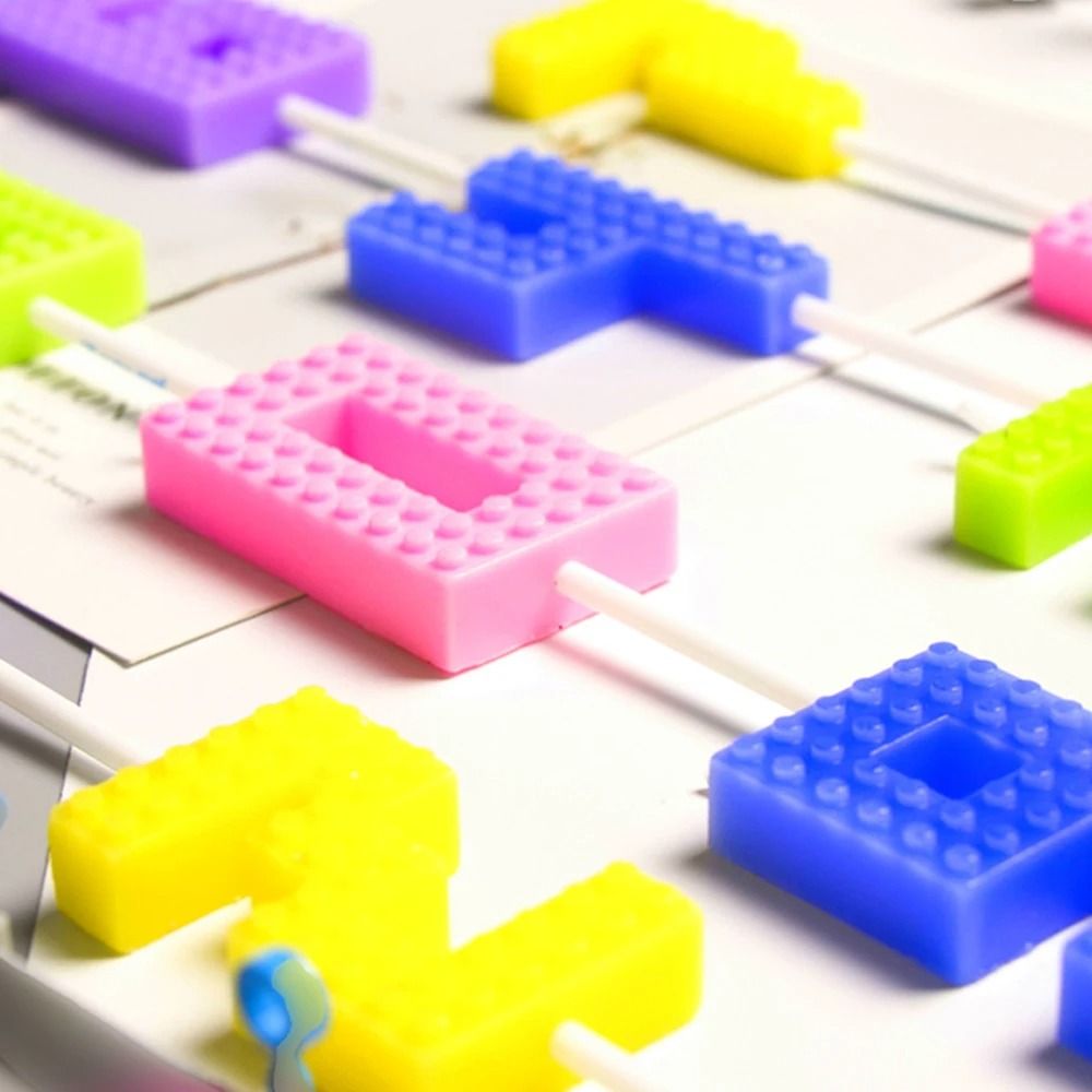 Colorful Pixel Block Gradient Digital Candle