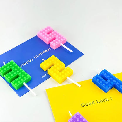 Colorful Pixel Block Gradient Digital Candle