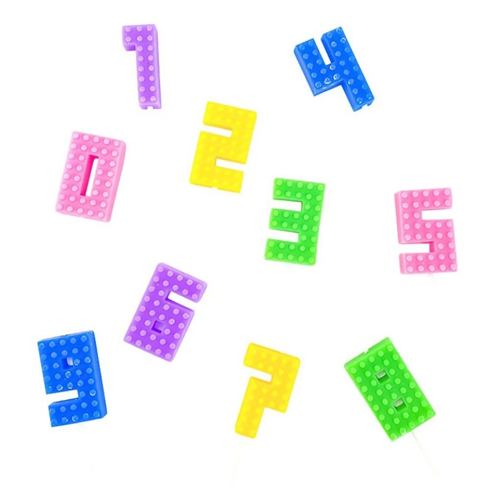 Colorful Pixel Block Gradient Digital Candle