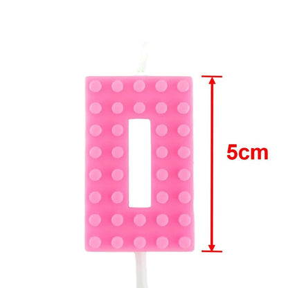 Colorful Pixel Block Gradient Digital Candle