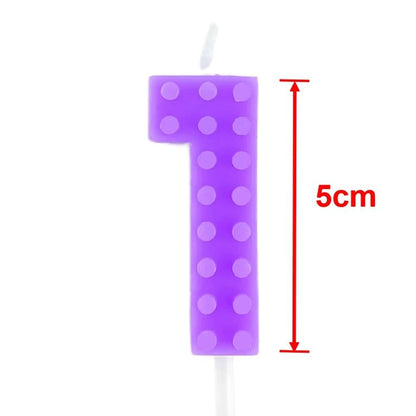 Colorful Pixel Block Gradient Digital Candle