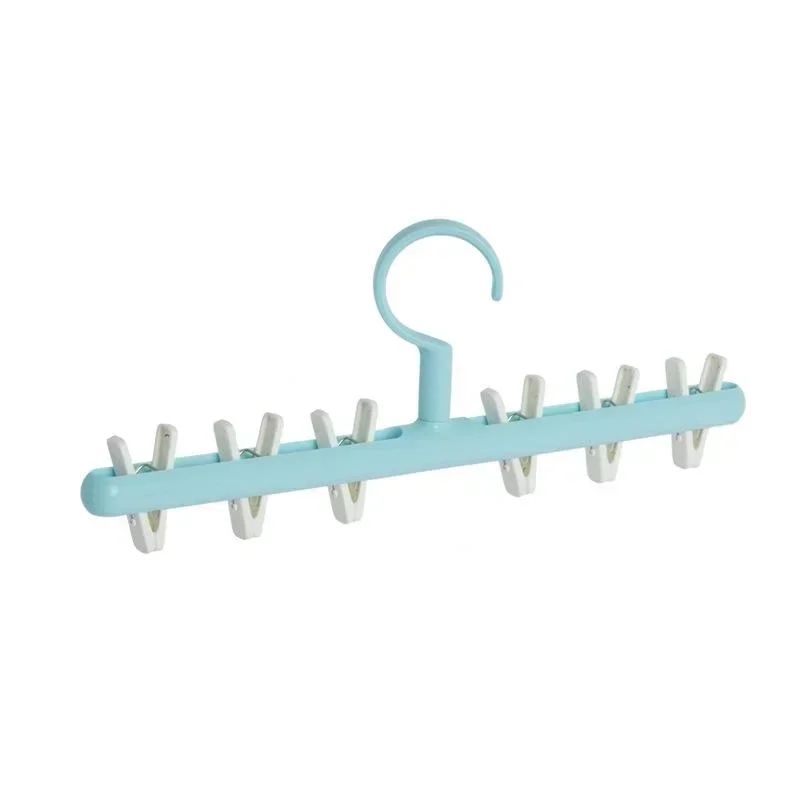 6 Clip Hat Socks Organizer Rack Multifunction Closet Hanger