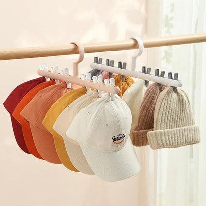 6 Clip Hat Socks Organizer Rack Multifunction Closet Hanger
