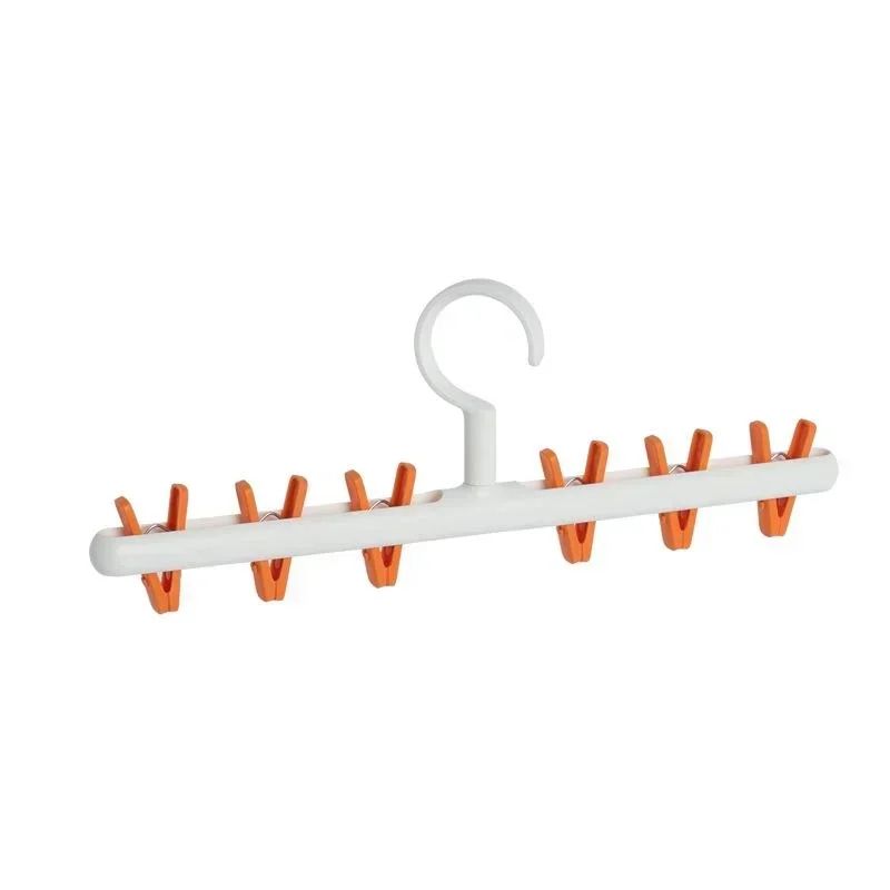 6 Clip Hat Socks Organizer Rack Multifunction Closet Hanger