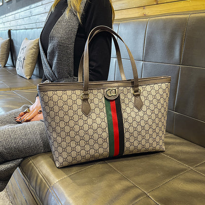 Large Capacity Light Luxury Women's Tote Bag Versatile Fashionable Commuter & Mommy Shoulder Bag