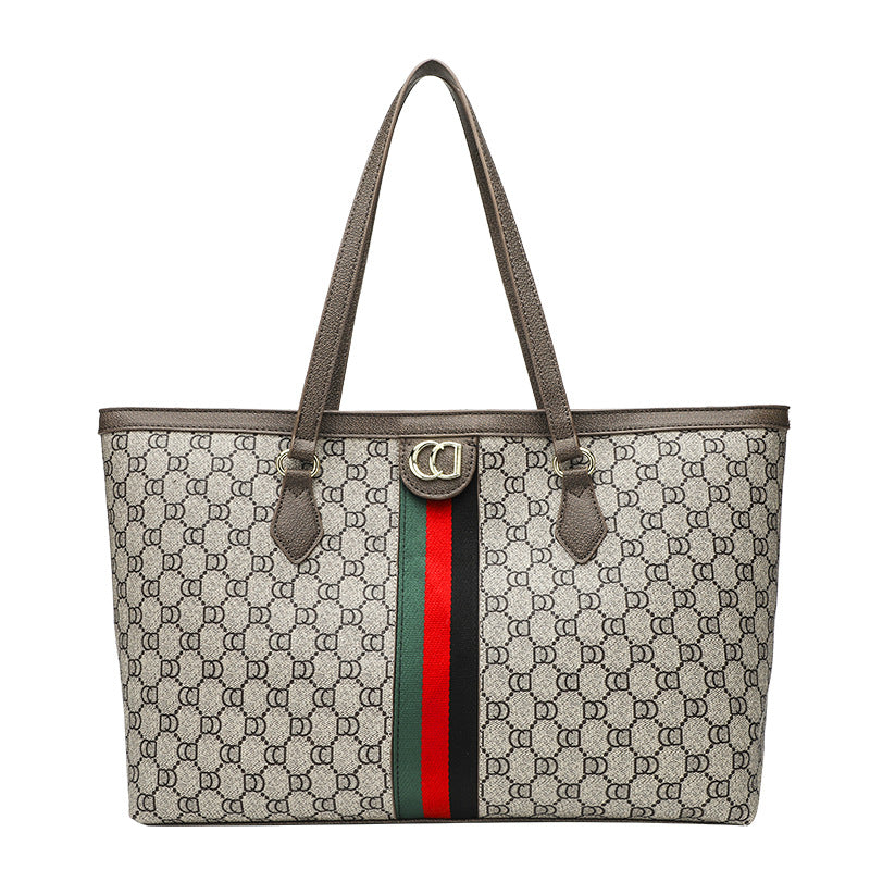 Large Capacity Light Luxury Women's Tote Bag Versatile Fashionable Commuter & Mommy Shoulder Bag