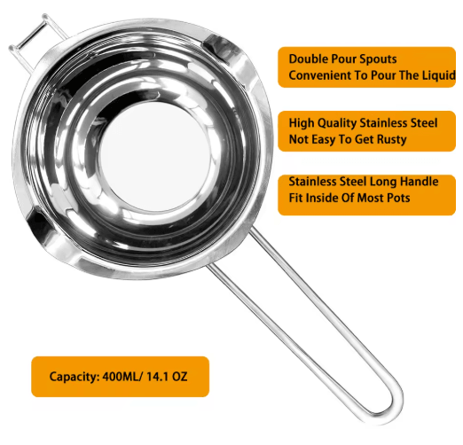Stainless Steel Candle Making Pouring Pot – Easy wax melting pot for DIY Kits