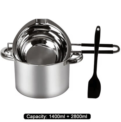 Stainless Steel Double Boiler Melting Pot, Large Capacity Chocolate Melting Pot for Butter Candy Butter Cheese, Candle M