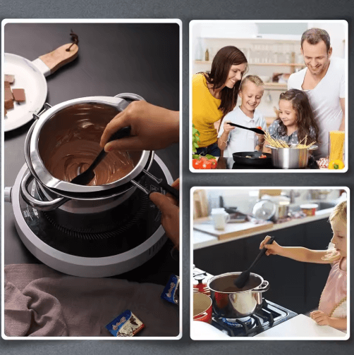 Stainless Steel Double Boiler Melting Pot, Large Capacity Chocolate Melting Pot for Butter Candy Butter Cheese, Candle M