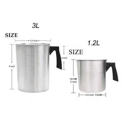 32oz Stainless Steel Candle Making Pouring Pot – Easy wax melting pot