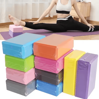 FlexSupport EVA Yoga Blocks Set Lightweight Yoga Blocks for Stability and Deep Stretching