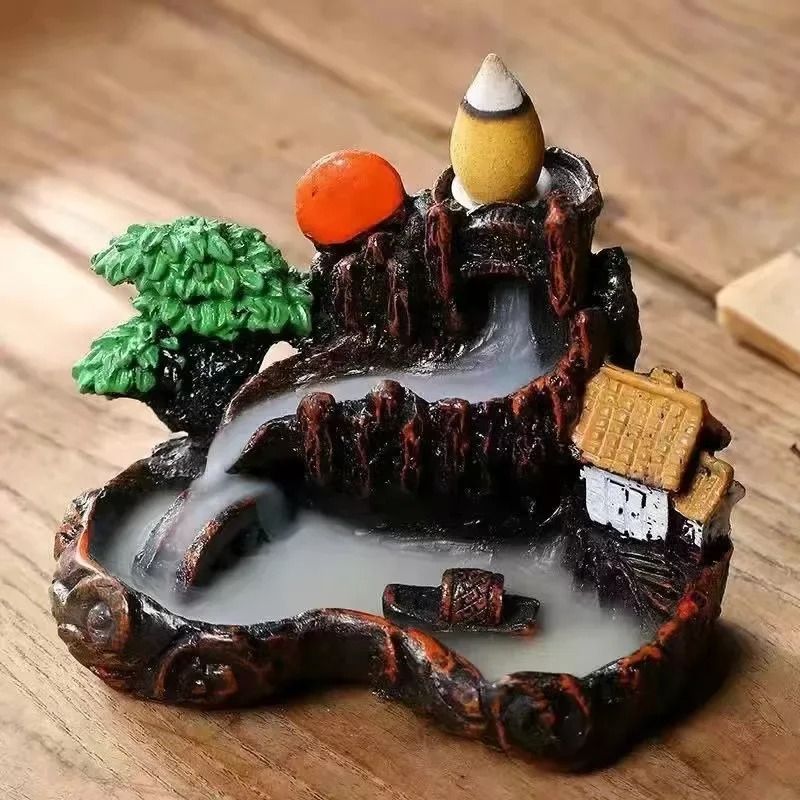 Zen Cascade Mountain Backflow Incense Burner