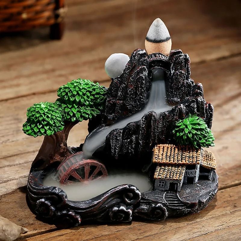 Zen Cascade Mountain Backflow Incense Burner