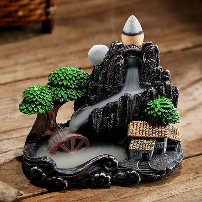 Zen Cascade Mountain Backflow Incense Burner