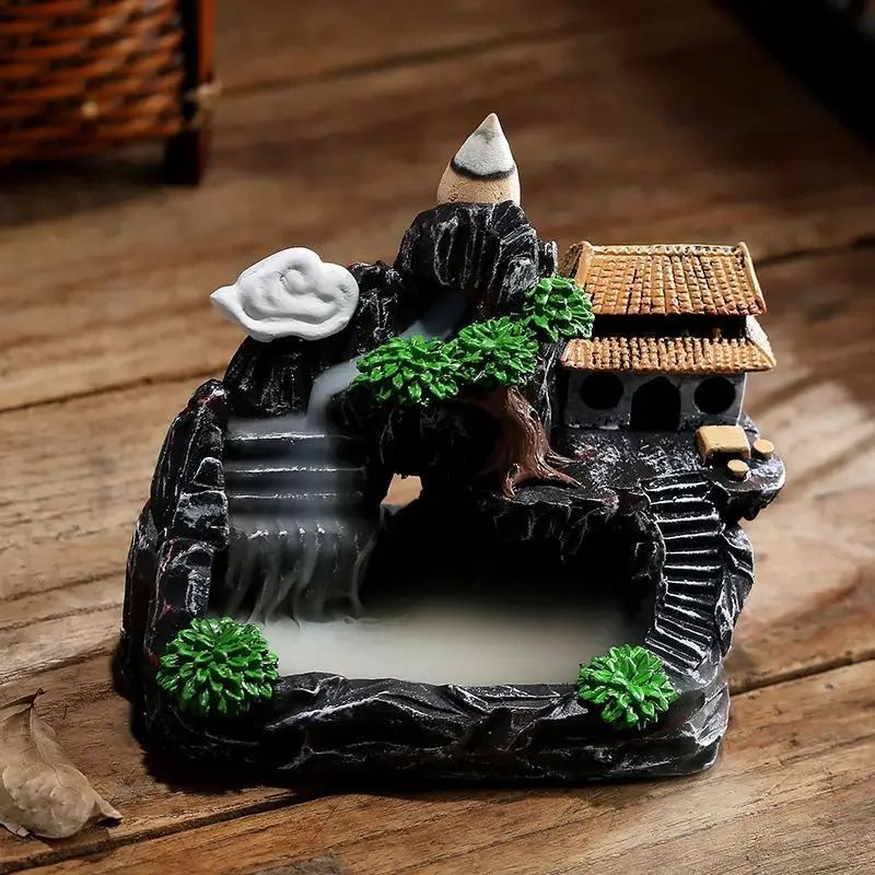 Zen Cascade Mountain Backflow Incense Burner