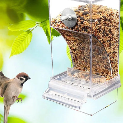 CleanSeed Acrylic No Mess Bird Feeder for Parakeets and Small Birds