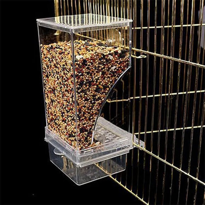 CleanSeed Acrylic No Mess Bird Feeder for Parakeets and Small Birds