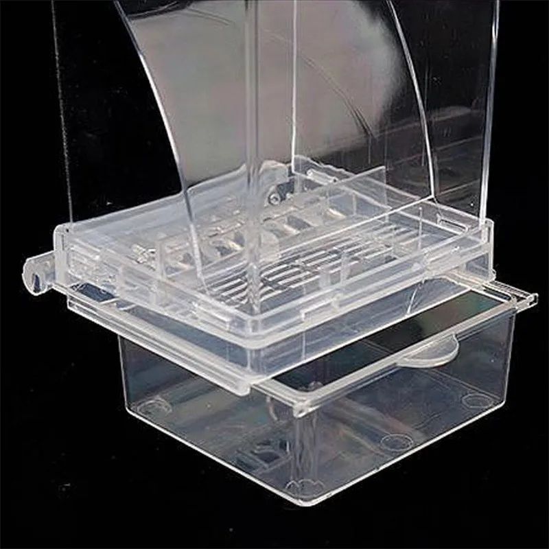 CleanSeed Acrylic No Mess Bird Feeder for Parakeets and Small Birds