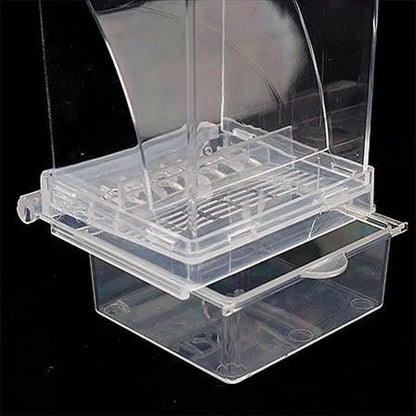 CleanSeed Acrylic No Mess Bird Feeder for Parakeets and Small Birds