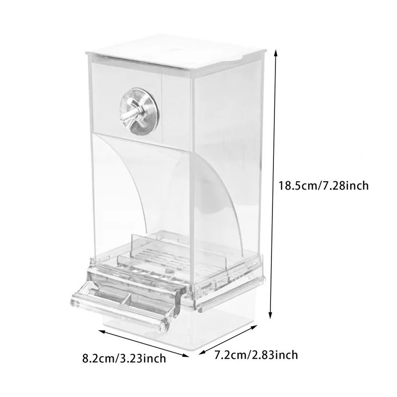 CleanSeed Acrylic No Mess Bird Feeder for Parakeets and Small Birds