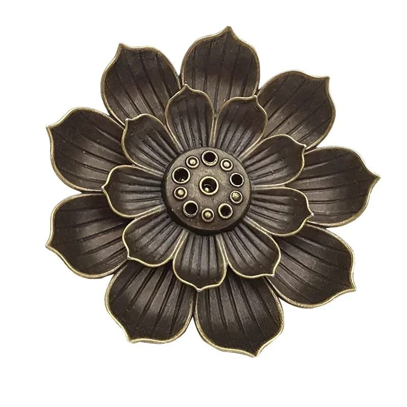 Imperial Lotus Bronze Censer Plate