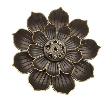 Imperial Lotus Bronze Censer Plate
