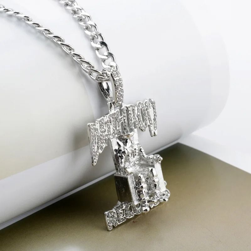 Iced Out Prisoner Pendant Necklace AAA Zircon Hip Hop Statement Chain