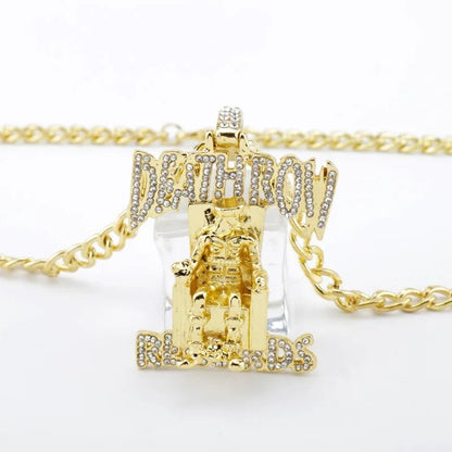 Iced Out Prisoner Pendant Necklace AAA Zircon Hip Hop Statement Chain