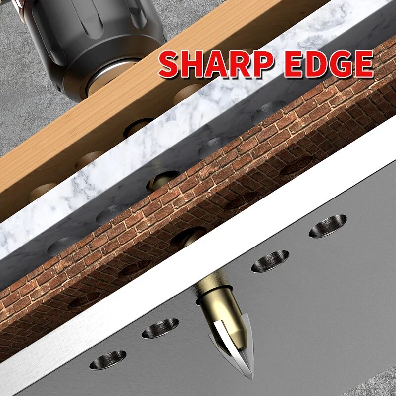 Tungsten Carbide Tile Drill Bit Set for Glass, Concrete, and Ceramic Tiles