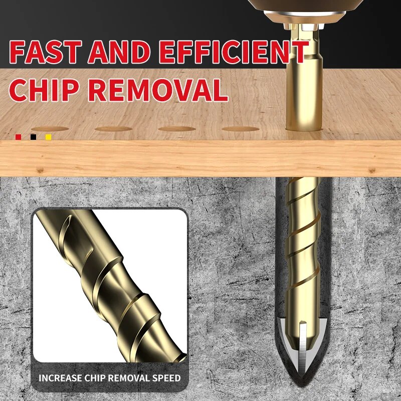 Tungsten Carbide Tile Drill Bit Set for Glass, Concrete, and Ceramic Tiles