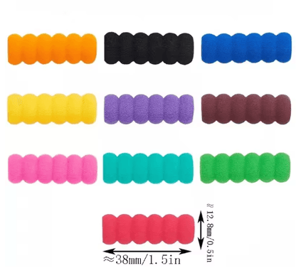 30PCS Soft Sponge Pencil Grips for Kids – Anti-Slip Handwriting & Finger Support Set