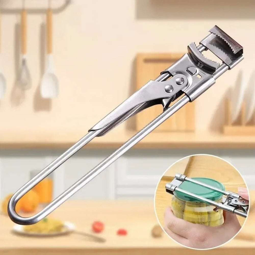 Heavy Duty Stainless Steel Adjustable Bottle Jar Can Opener Easy Grip Kitchen Tool for Effortless Opening