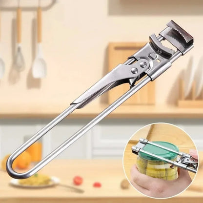 Heavy Duty Stainless Steel Adjustable Bottle Jar Can Opener Easy Grip Kitchen Tool for Effortless Opening