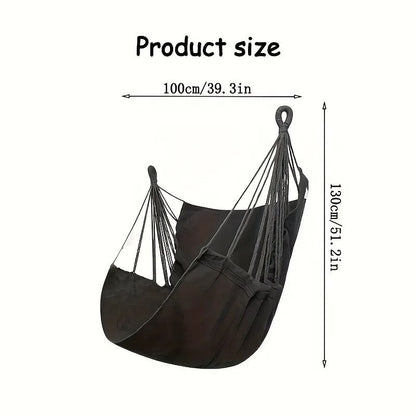 Hammock Chair Hanging Swing Chair Portable Outdoor Fabric Seat with Storage Bag
