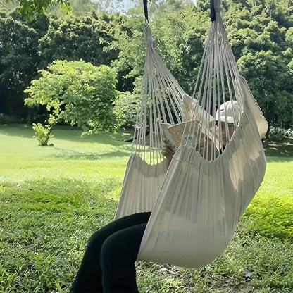 Hammock Chair Hanging Swing Chair Portable Outdoor Fabric Seat with Storage Bag