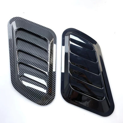 Carbon Fiber Car Decorative Air Vent Trim – Universal Car Hood Vent Sticker Set (2PCS)