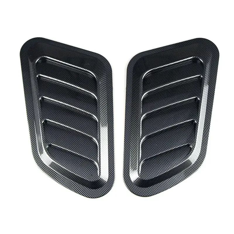 Carbon Fiber Car Decorative Air Vent Trim – Universal Car Hood Vent Sticker Set (2PCS)