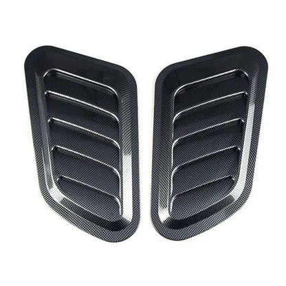 Carbon Fiber Car Decorative Air Vent Trim – Universal Car Hood Vent Sticker Set (2PCS)